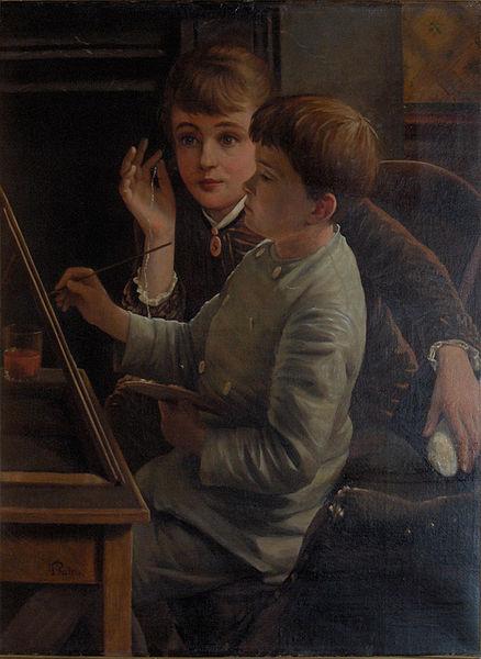 unknow artist The young artist oil painting picture